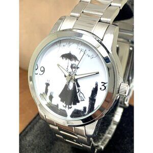 Disney Women's Watch Mary Poppins Quartz 38mm White Dial Silver Steel WDS000631